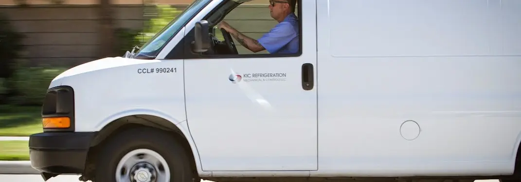KIC Refrigeration service vehicle serving North Richland Hills area